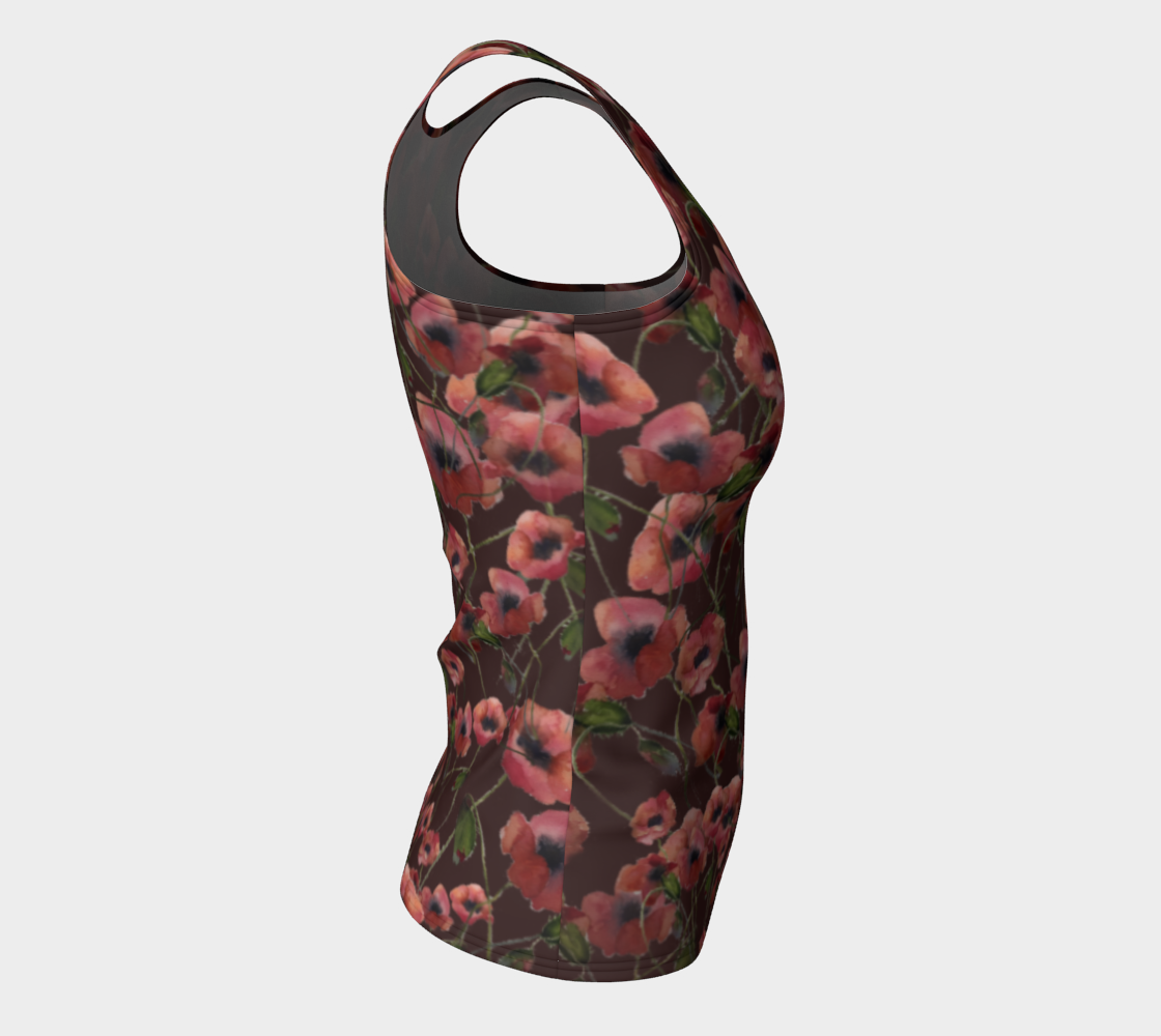 Poppies Fitted Tank (Long)