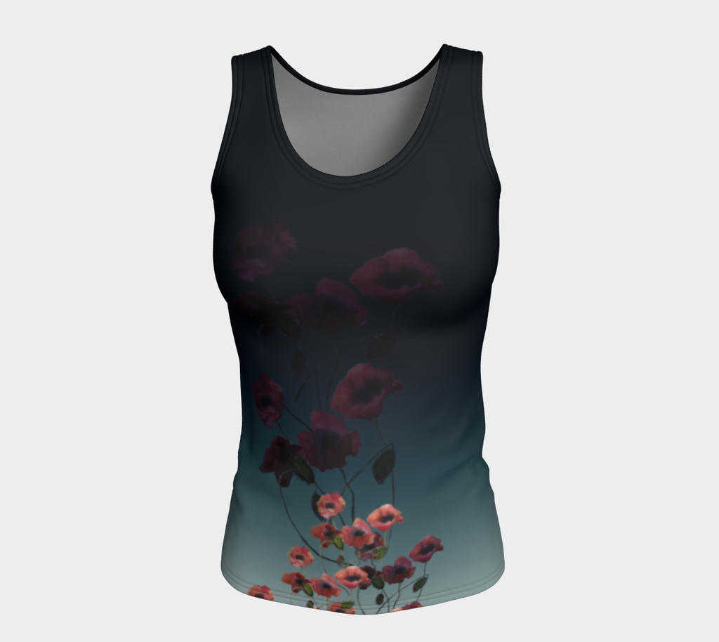 Poppies Fitted Tank (Long)