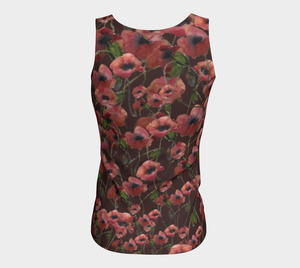 Poppies Fitted Tank (Long)