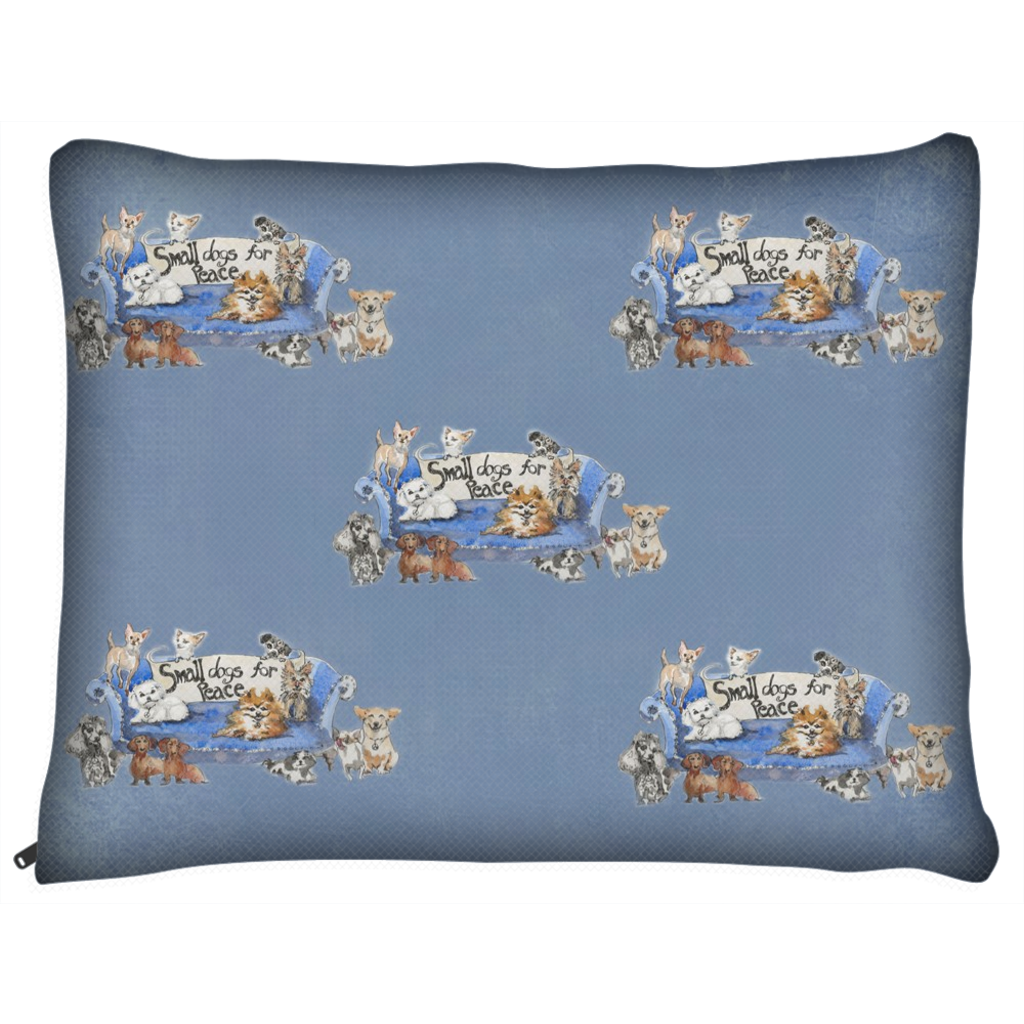 Small Dogs for Peace Dog Bed Light Blue