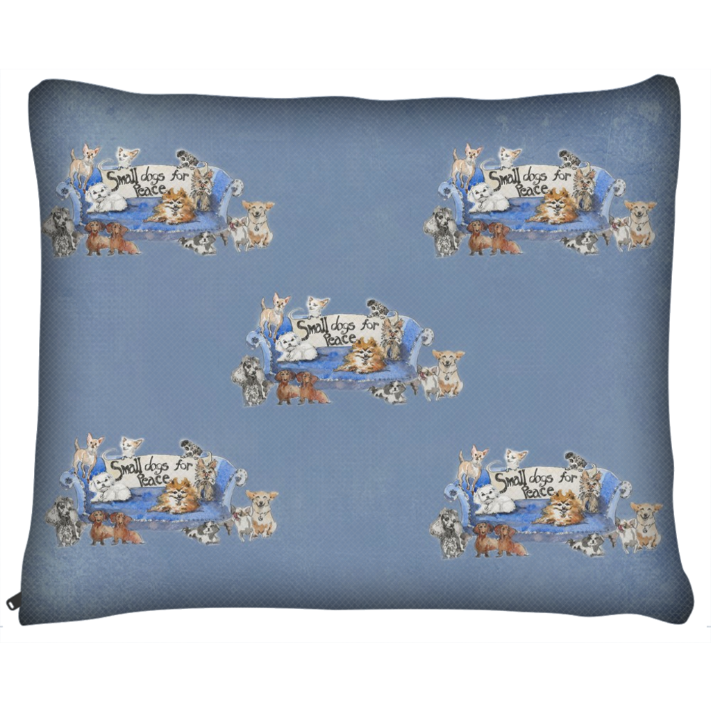 Small Dogs for Peace Dog Bed Light Blue