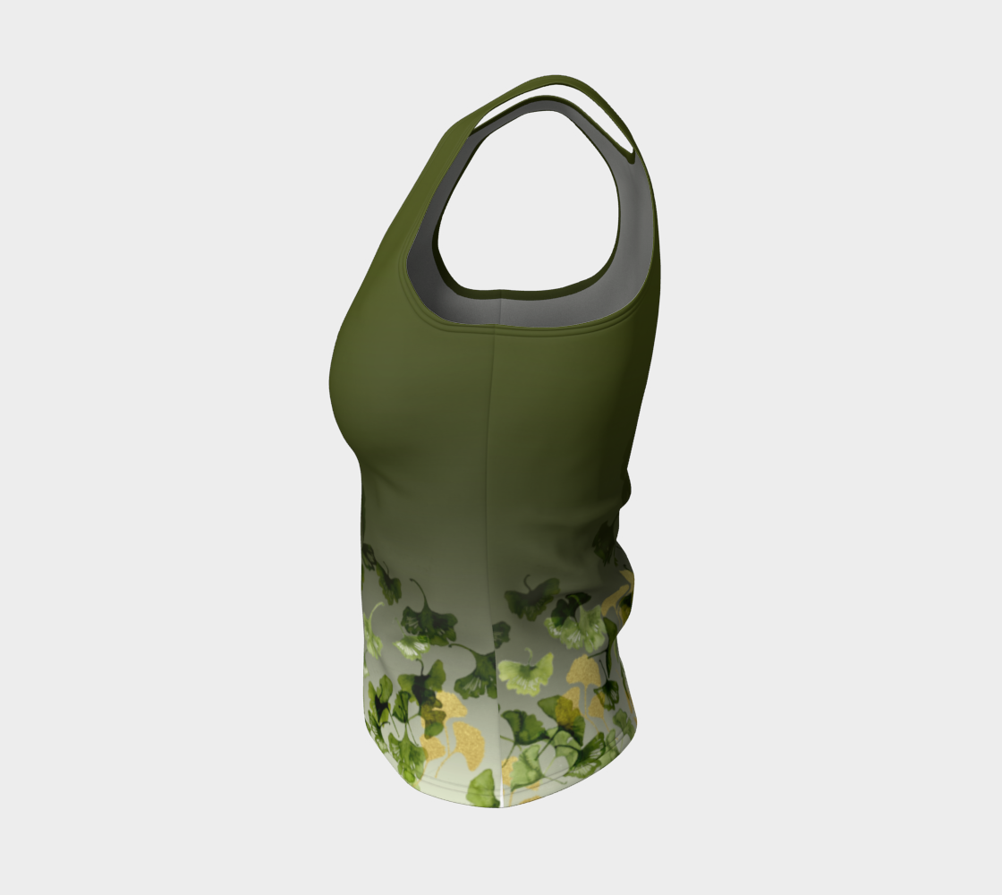 Ginkgo and Gold Fitted Tank (Regular)