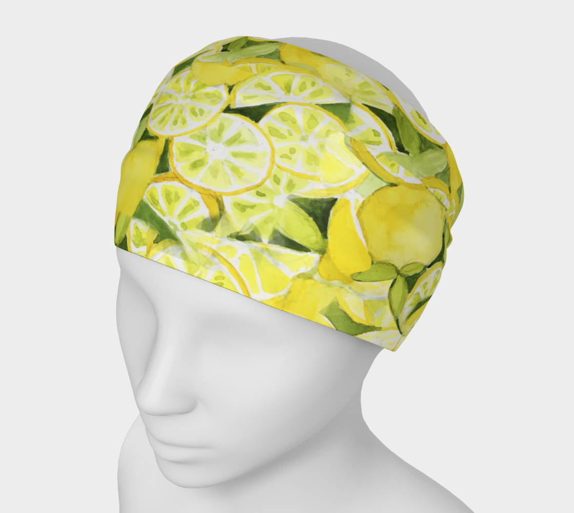 Lemons 4-in-1 Headband/Hairband/Funnel Scarf/Scrunchy
