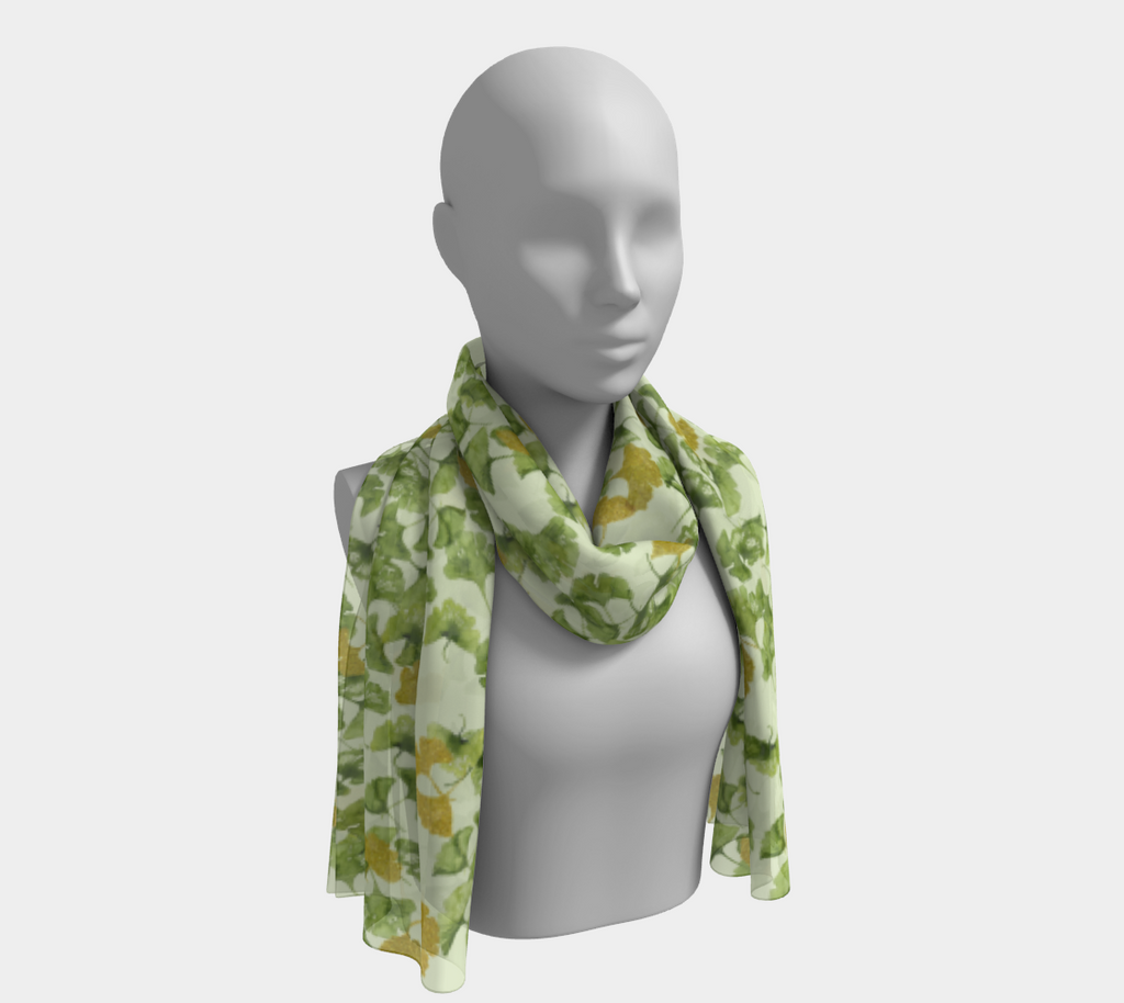 Ginkgo and Gold Long Scarf