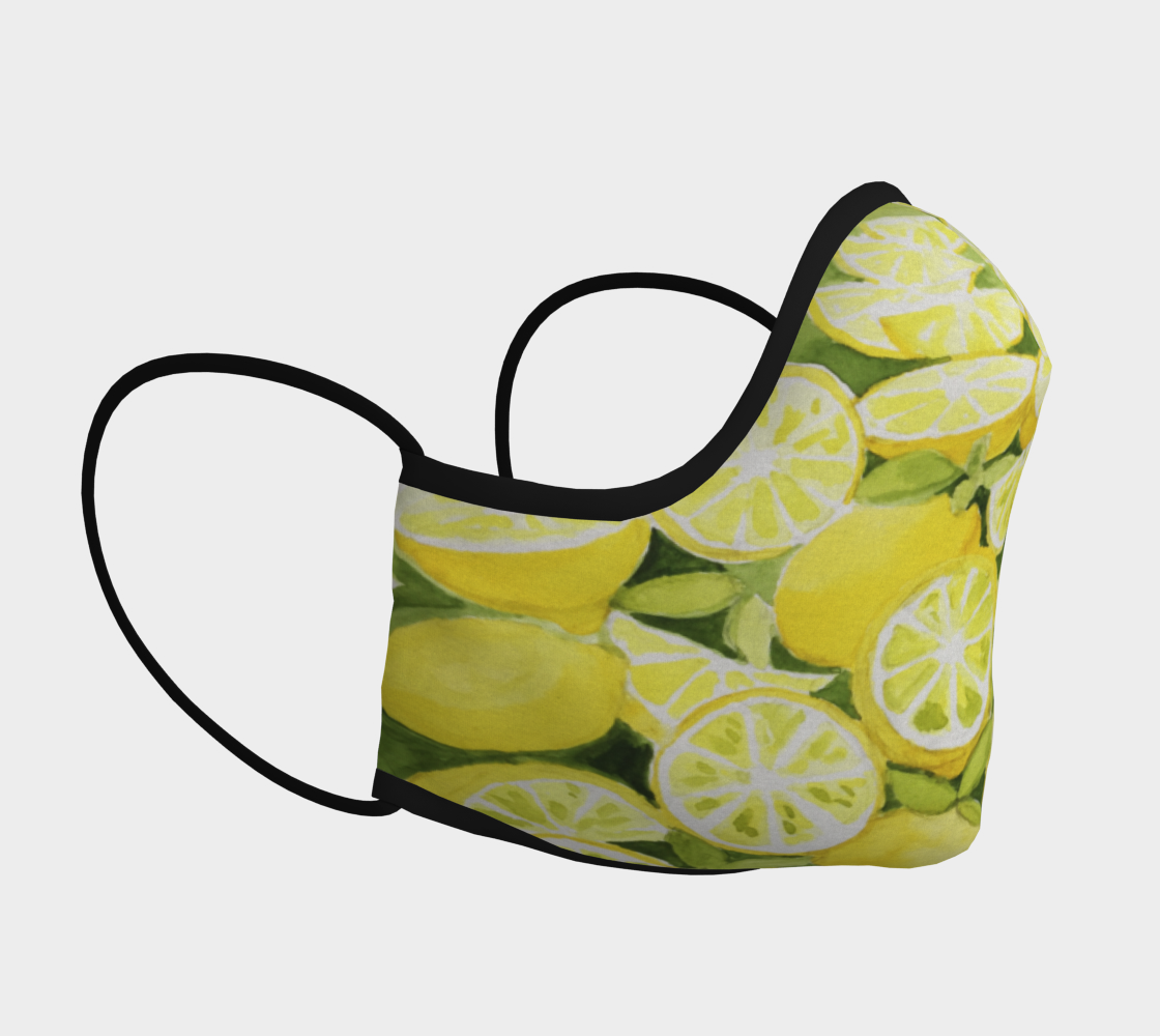 "When Life Gives You Lemons" face mask with inside pocket and nose wire