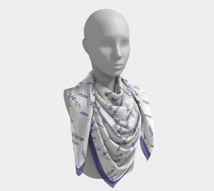 Watercolor Lavender 100% Silk Charmeuse Scarf