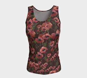 Poppies Fitted Tank (Long)