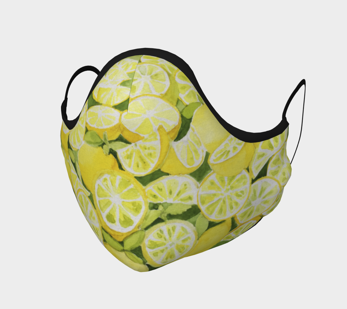 "When Life Gives You Lemons" face mask with inside pocket and nose wire