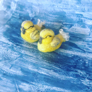 Sleepy Felted Duckling