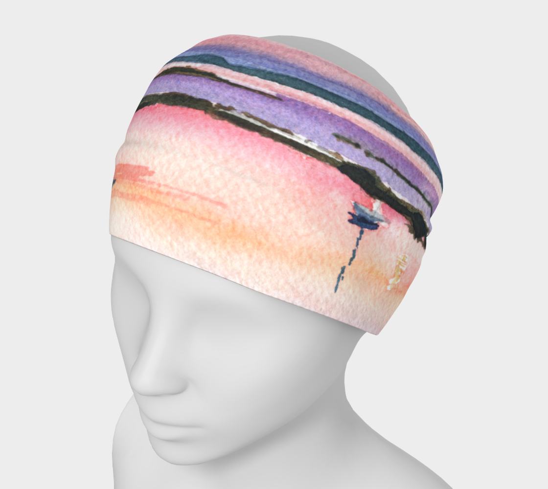 Moonrise Over the Cove 4 in 1 Headband/Hairband/Funnel Scarf/Scrunchy