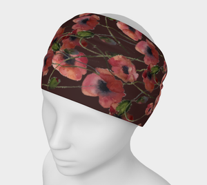 Red Poppies 4-in-1 Headband/Hairband/Funnel Scarf/Scrunchy