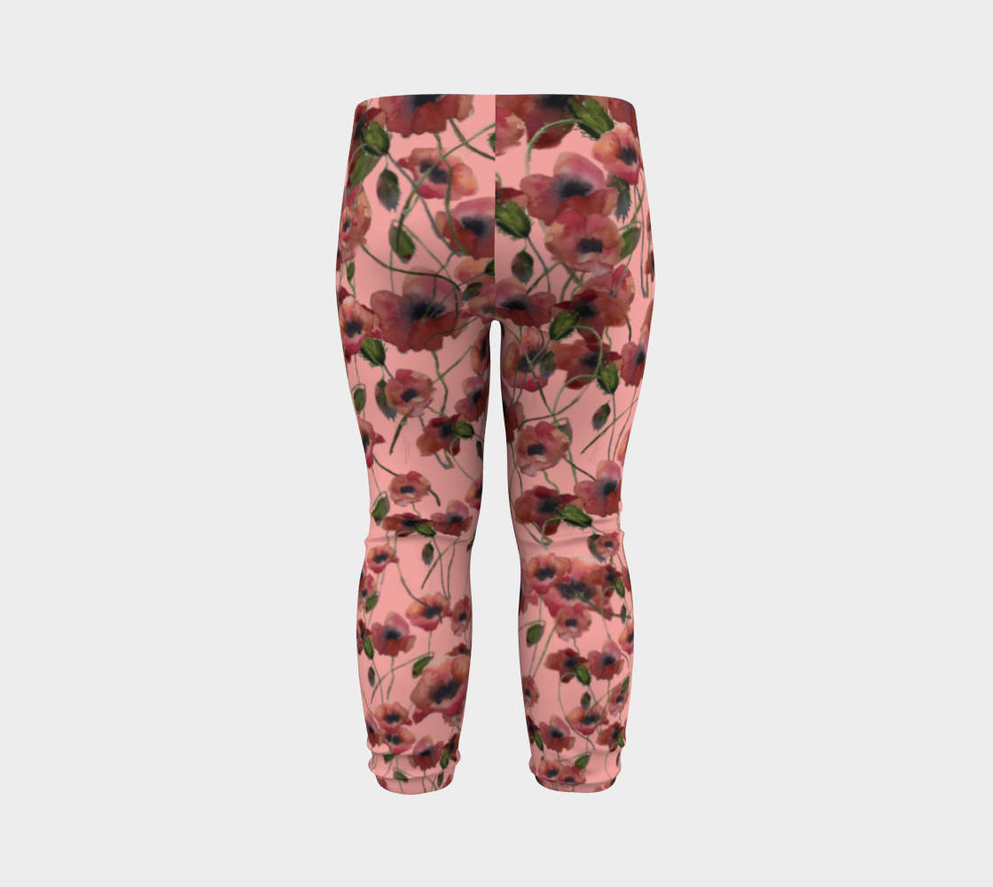 Poppies and Pink Baby Leggings 6 months - 3 years