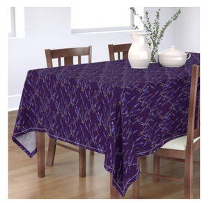 Rectangular Tablecloth Fresh Lavender Deep Violet