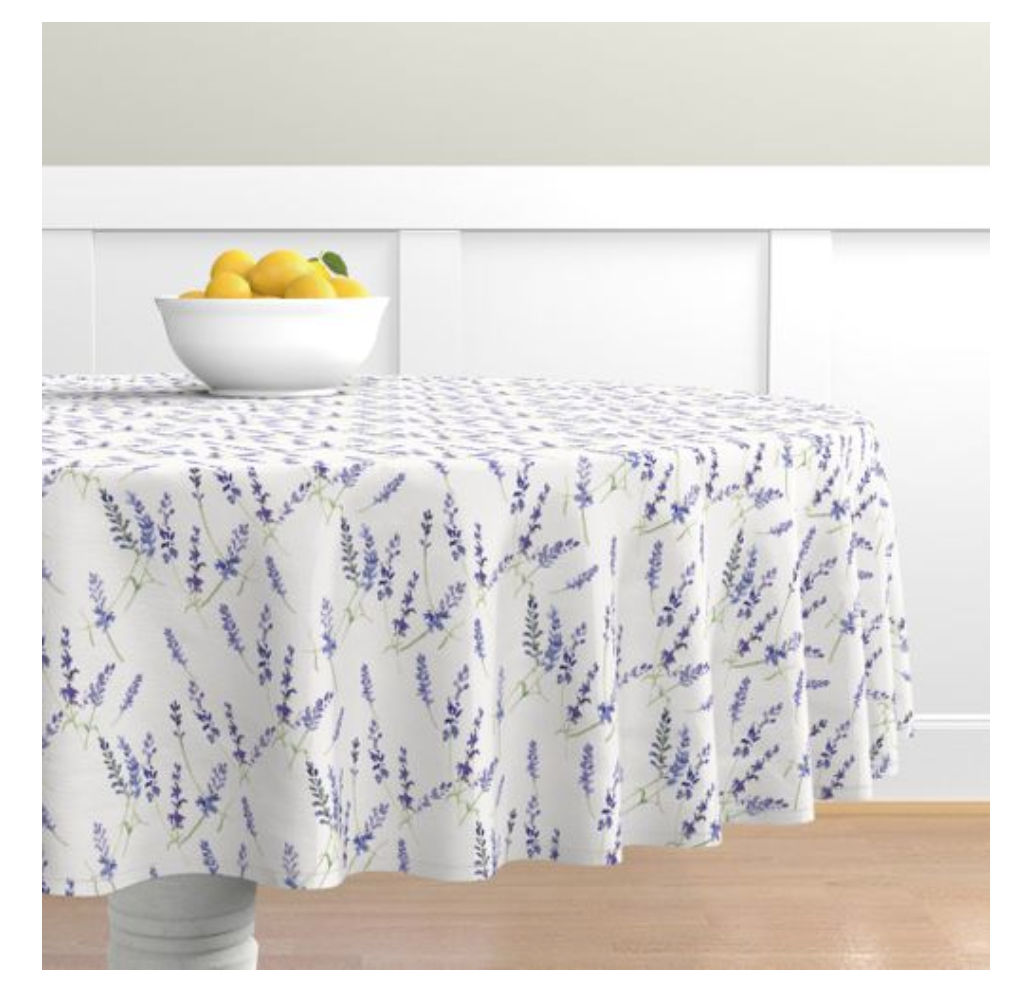 Round Tablecloth Fresh Lavender
