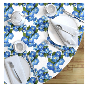 Round Tablecloth Morning Glories