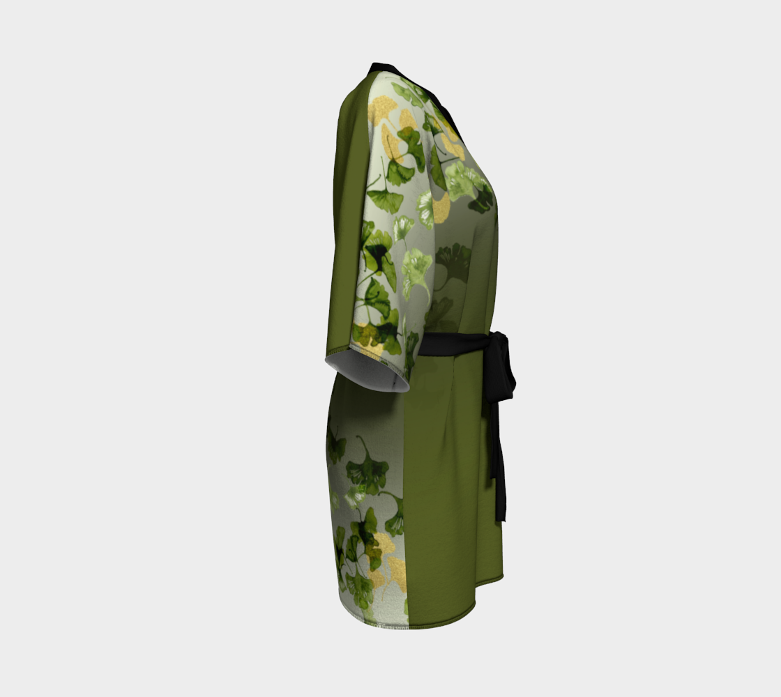 Ginkgo and Gold Kimono Robe