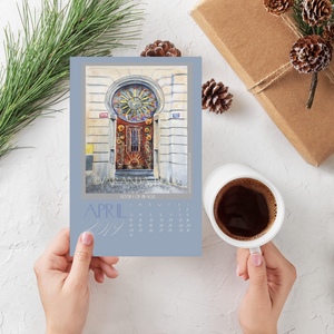 2019 Doors of Prague Desk Calendar - Watercolors by Miranda Loud