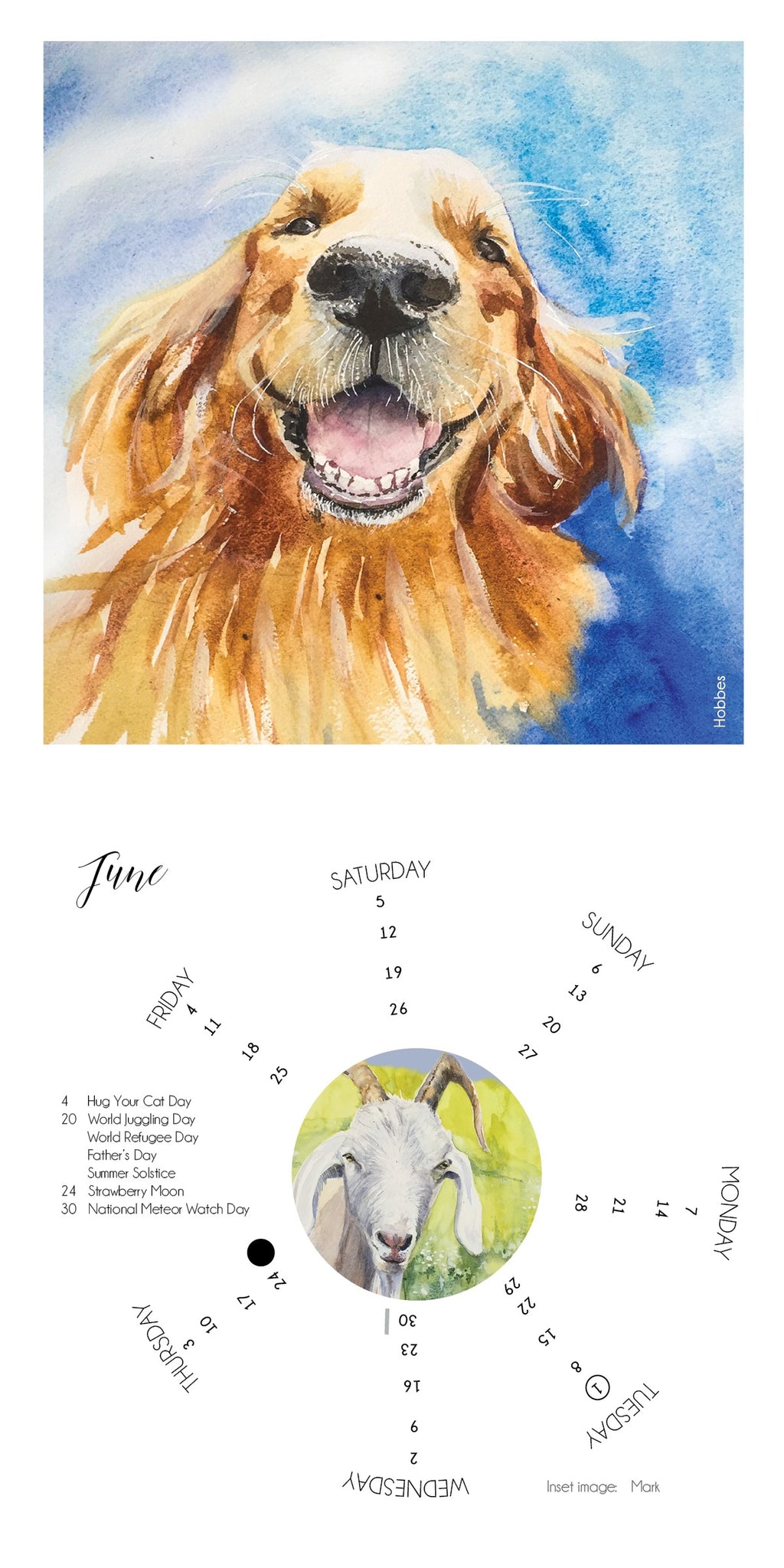 2021 Celebrating Animals Calendar with 24 Paintings by Miranda Loud