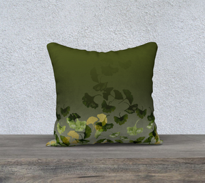 Ginkgo and Gold 18x18 Pillow Cover