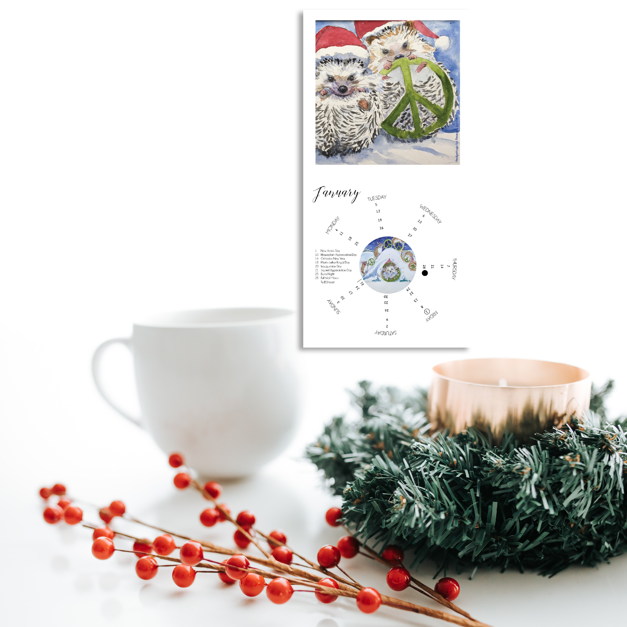 2021 Celebrating Animals Calendar with 24 Paintings by Miranda Loud