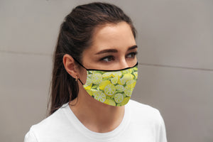"When Life Gives You Lemons" face mask with inside pocket and nose wire