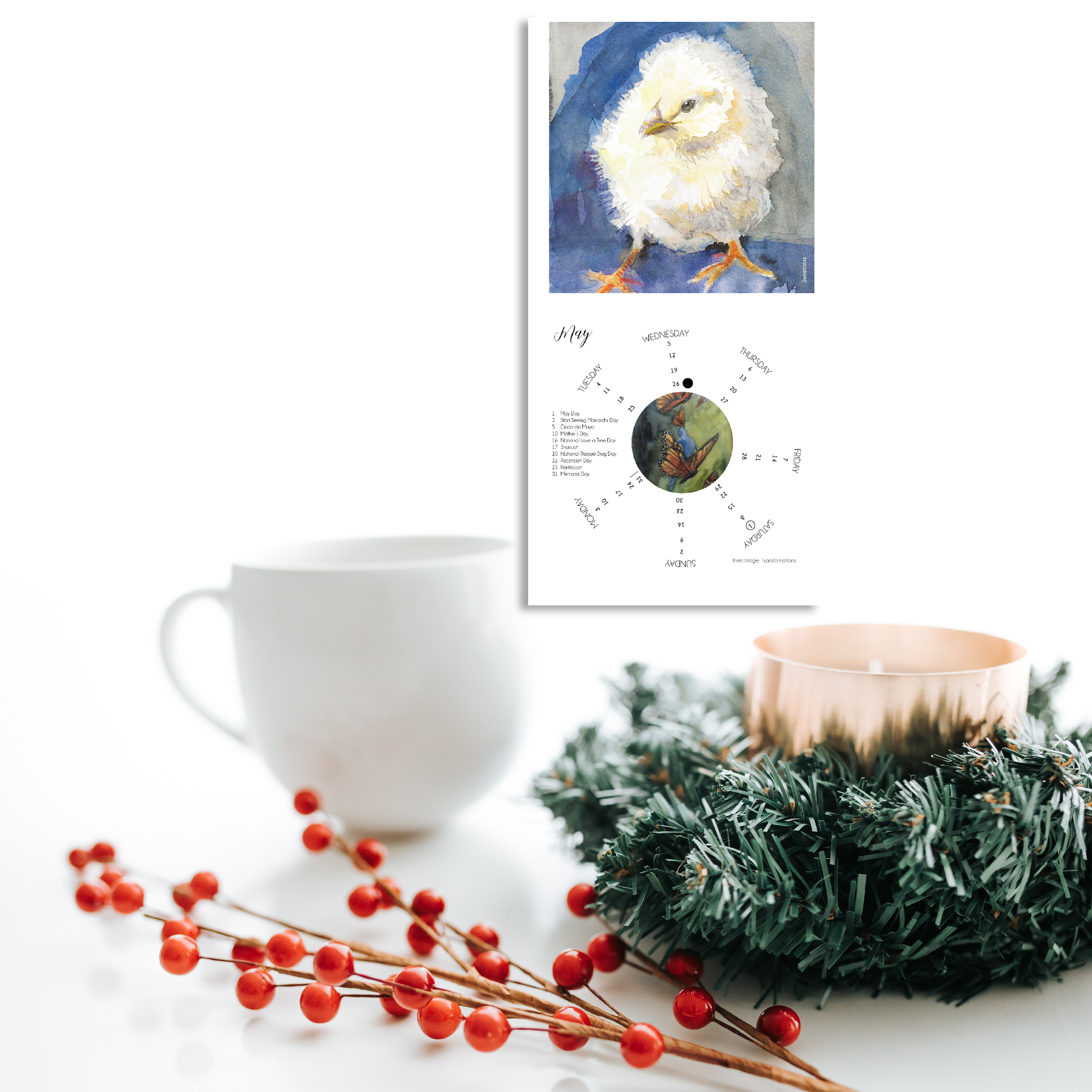 2021 Celebrating Animals Calendar with 24 Paintings by Miranda Loud