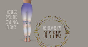 Moonrise Over the Cove Yoga Leggings