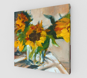 Sunflowers in a Vase Gallery Wrapped Canvas