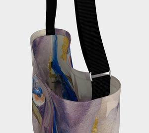 Bluebirds with Gold Soft Stretchy Neoprene Tote