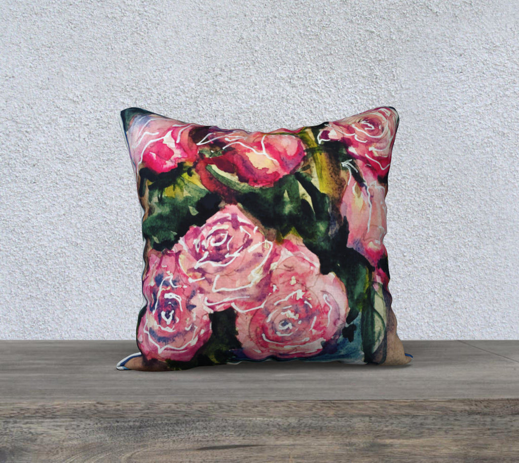 Roses 18"x18" Pillow Cover