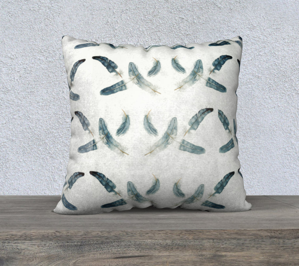 22"x22" Feathers Pillow Cover