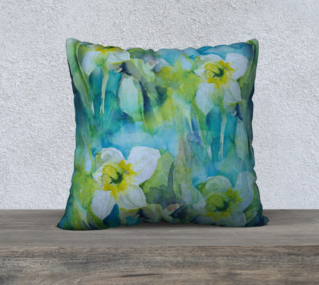 Daffodil pillow cover 22x22
