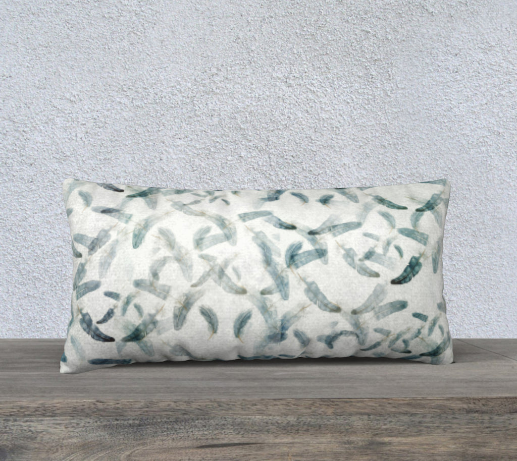 Feathers 24"x12" Pillow Cover